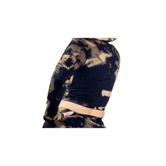 Manners London Size L US 14 Leki Crop Top in Acid Wash FITTED Stretch - Picture 2 of 10